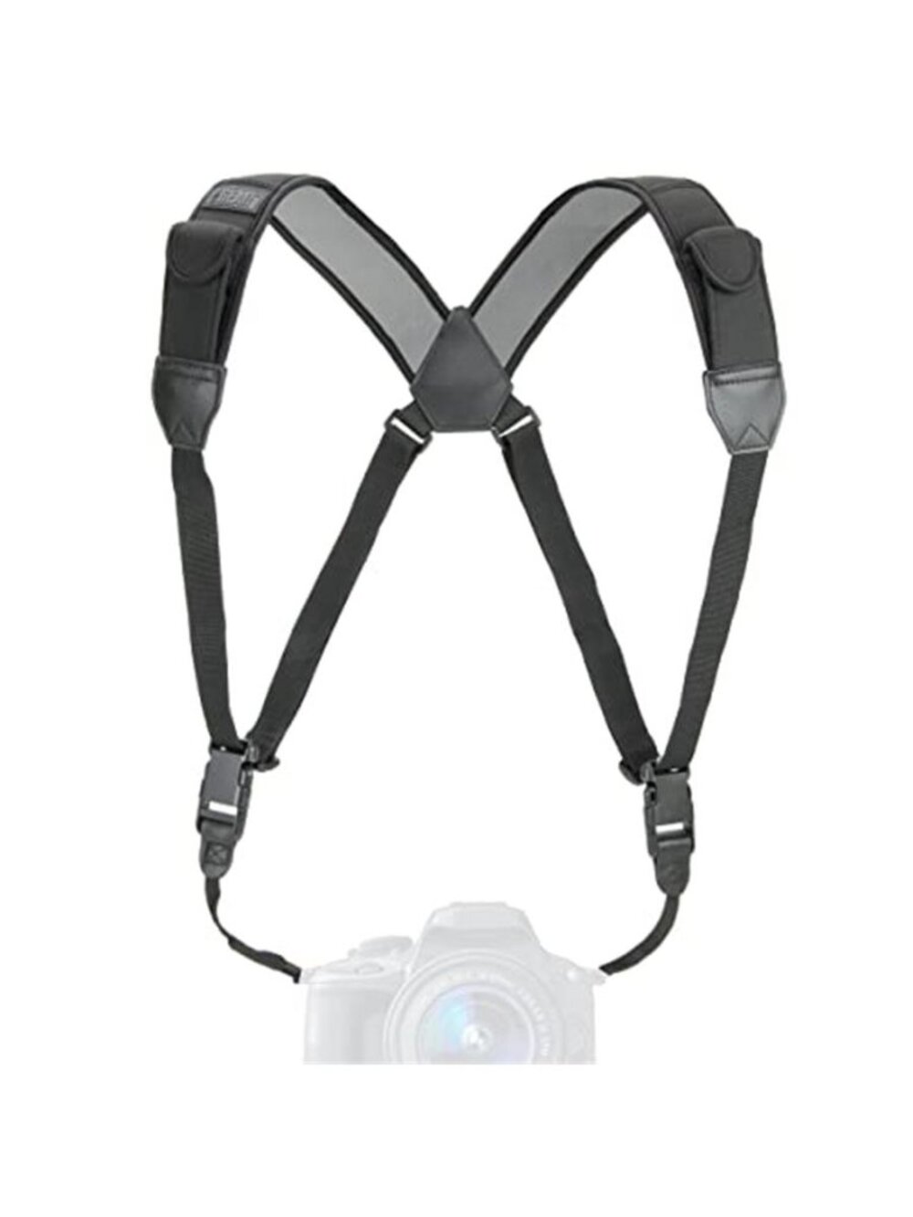 DSLR Camera Strap Chest Harness with Quick Release Buckles, Black
